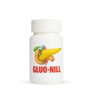 Glou Nill – German Nutrition medicine for blood sugar control, two bottles, designed to support balanced glucose levels and diabetes management.